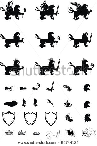 Coat of Arms Lion Silhouette Clip Art