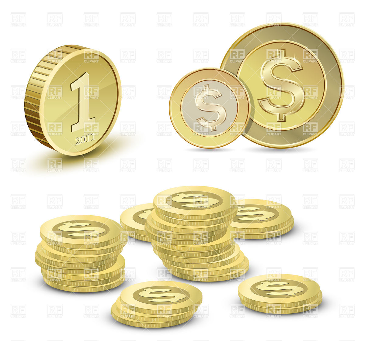 Coin Collection Clip Art Free