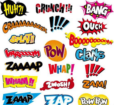 Comic Book Words Onomatopoeia