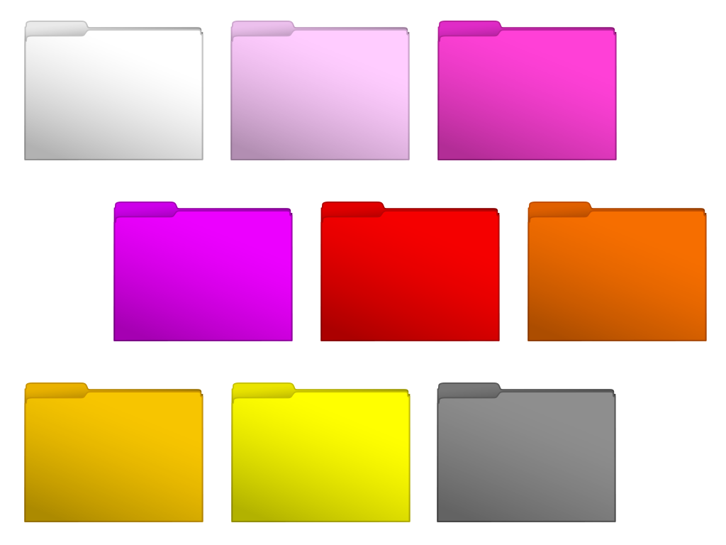 Computer Folder Icons Colored Computer Folder Icons Colored