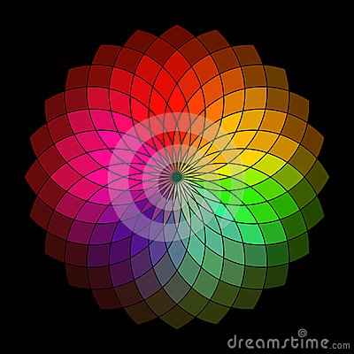 Creative Color Wheel Flower