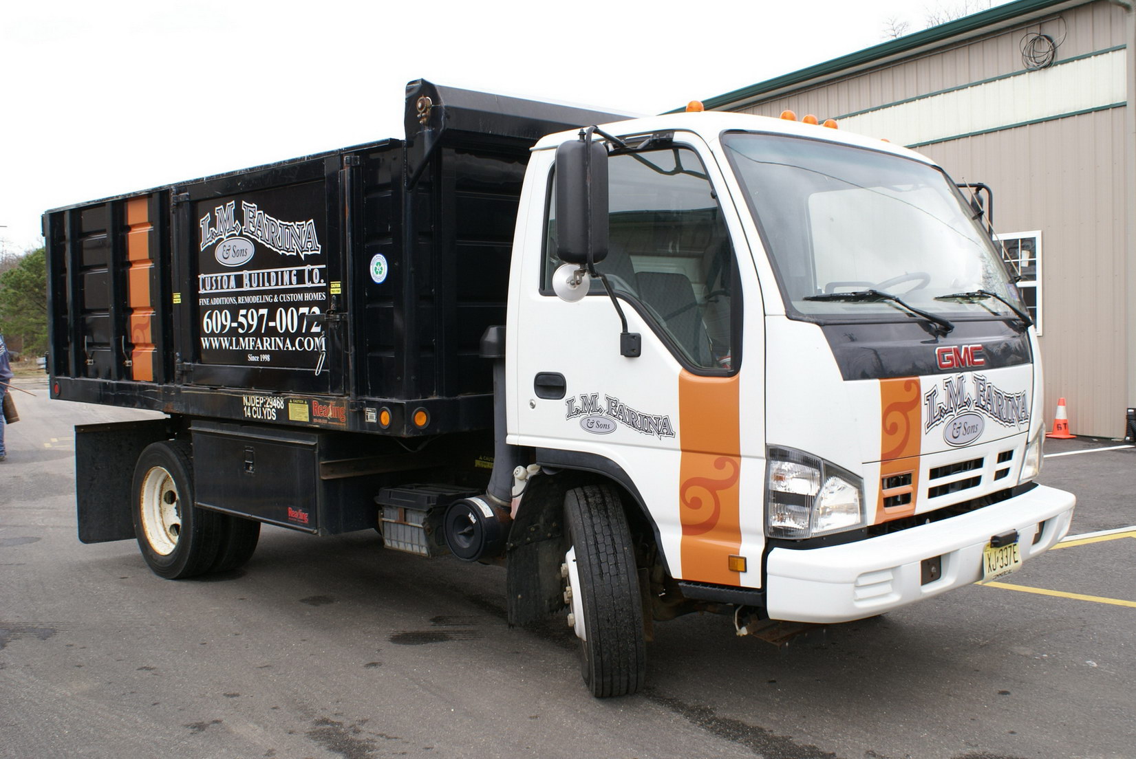 Custom Dump Truck Lettering Graphics