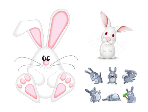 Cute Cartoon Bunny Vector Image