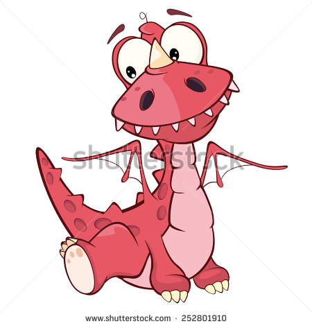 Cute Cartoon Red Dragon