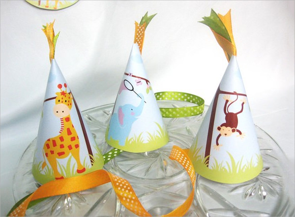 Cute Jungle Clip Art Party Hat