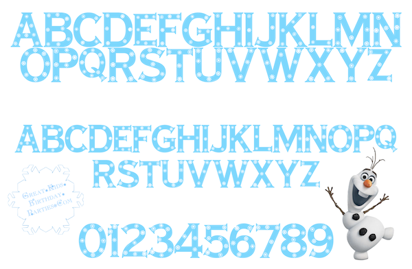 12 Font From Frozen Images