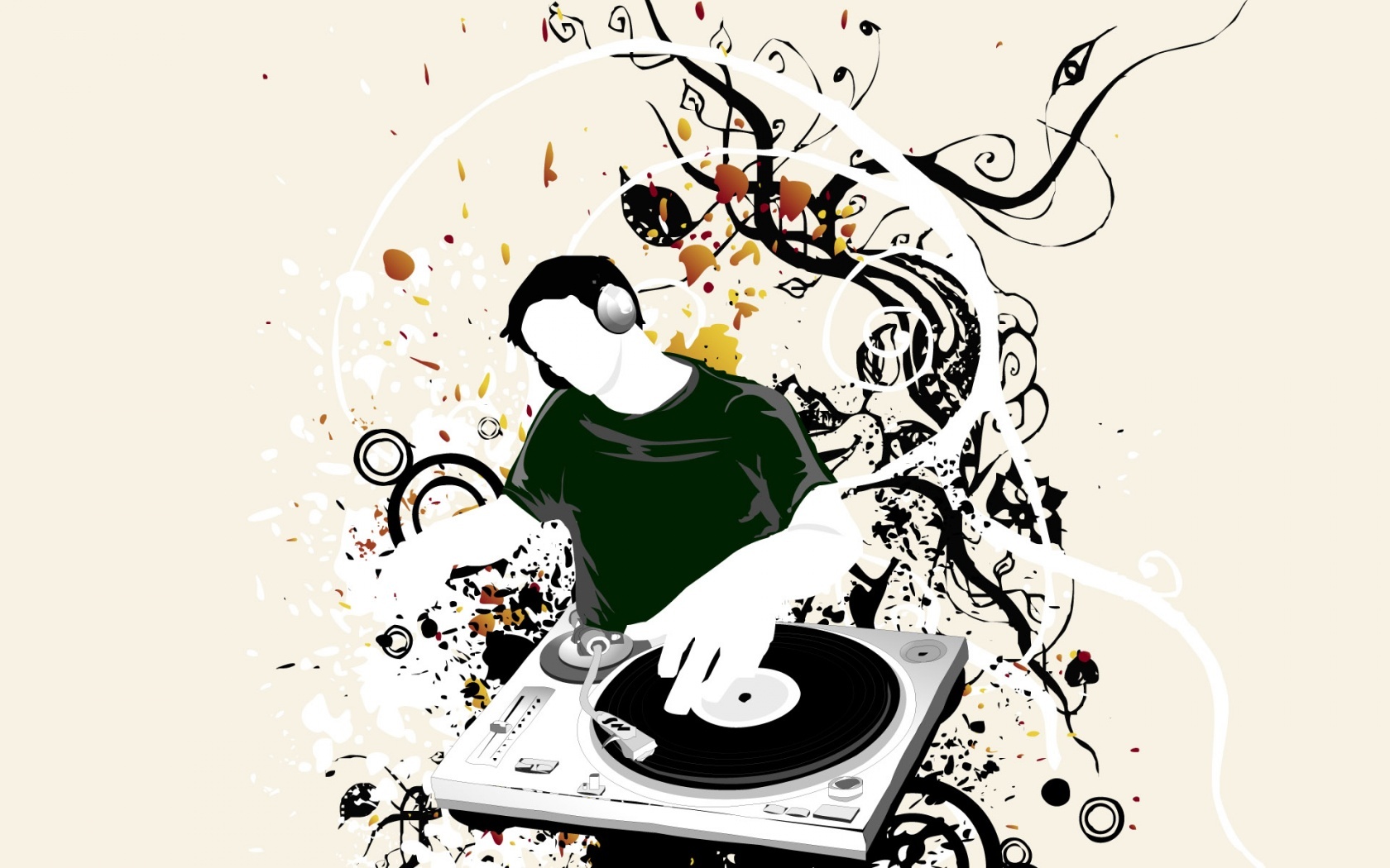 DJ Music Vector Art