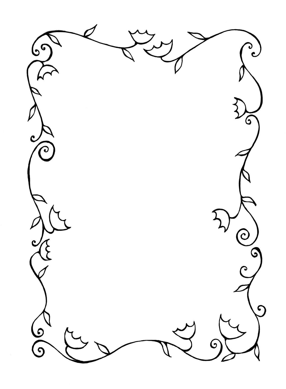 Drawing Flower Page Border Designs