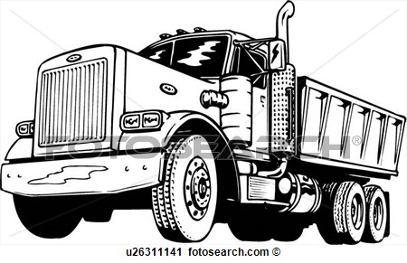 Dump Truck Clip Art Illustrations