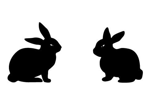 Easter Bunny Silhouette Vector