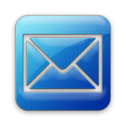 Email Contact Icon Blue Square