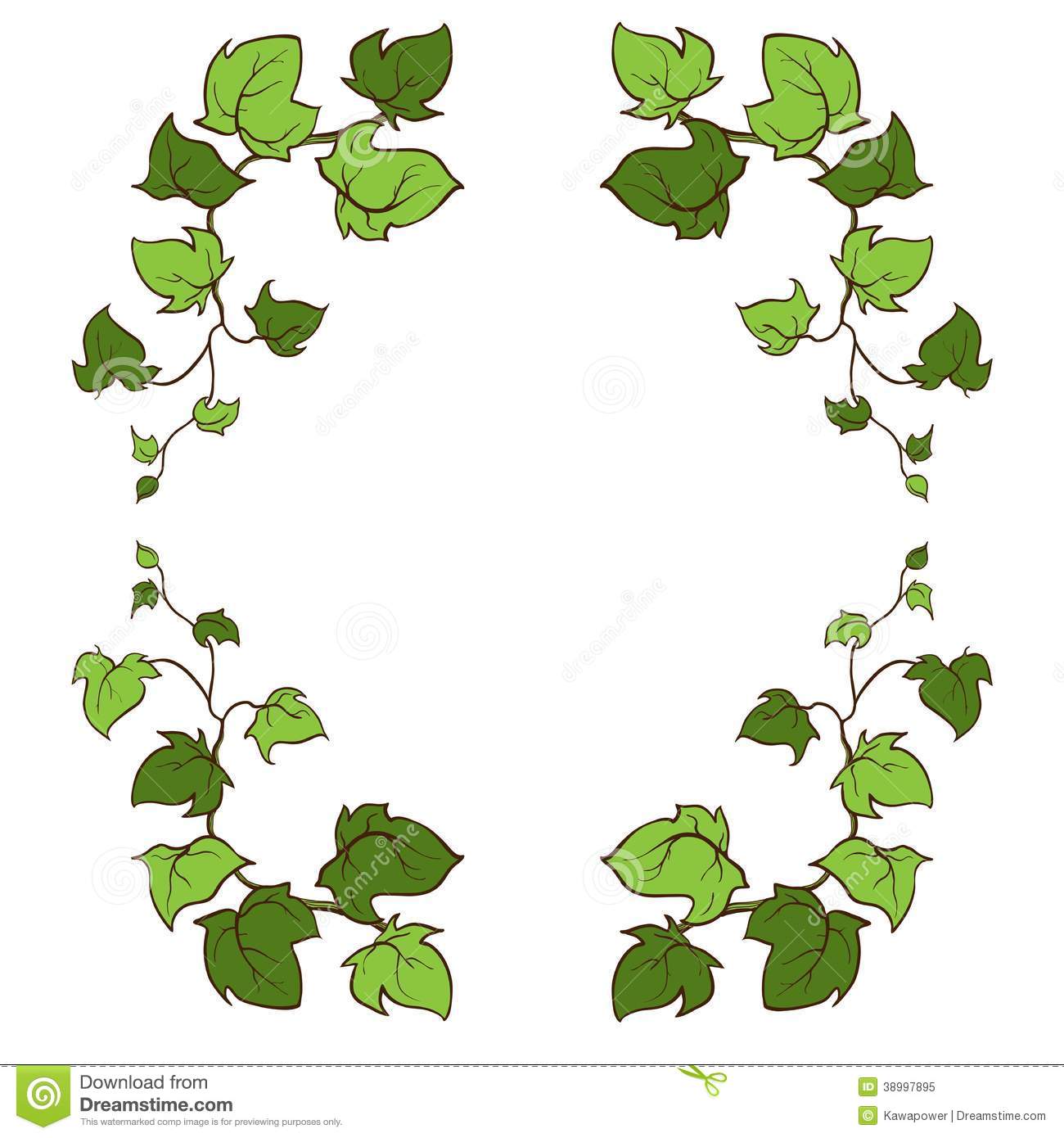 English Ivy Leaves Drawing