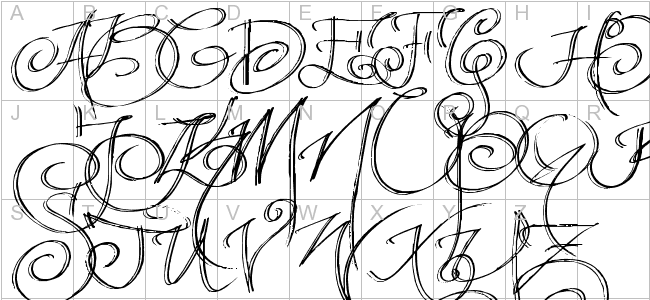 Fancy Calligraphy Alphabet Fonts
