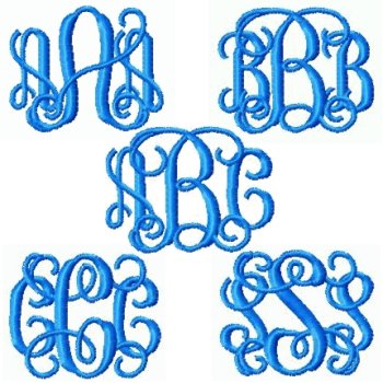 Fancy Circle Monogram Embroidery Font