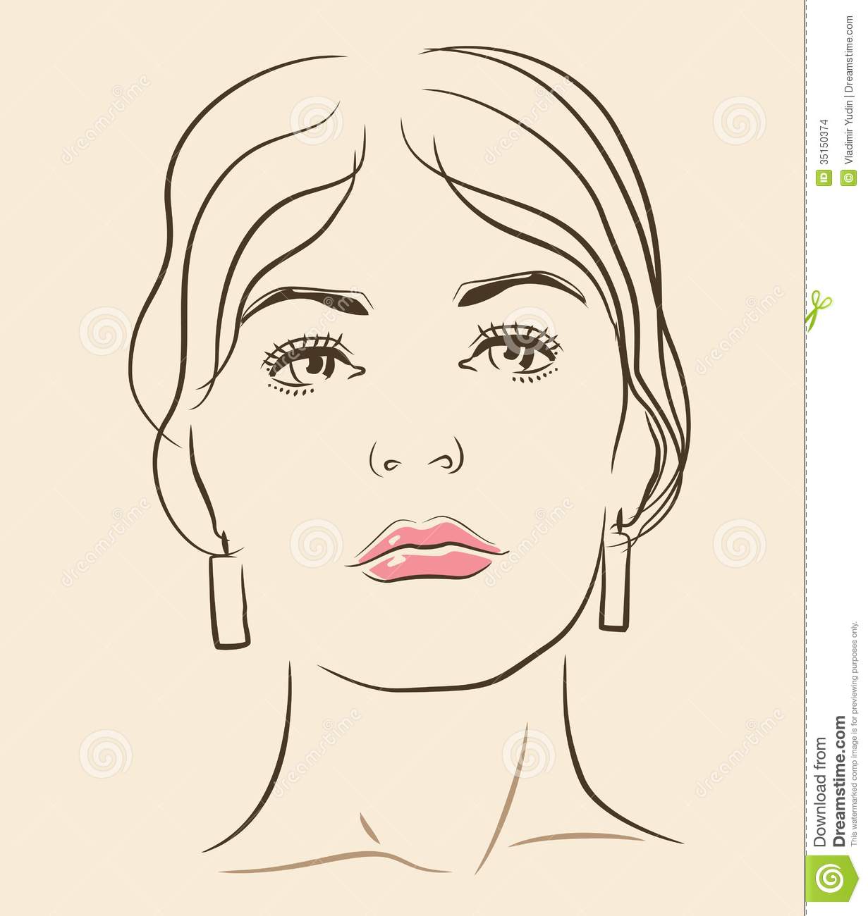 Female Face Vector