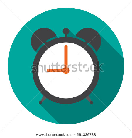 Flat Alarm Clock Vector