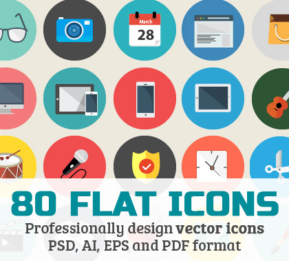 Flat Icons Vector Free