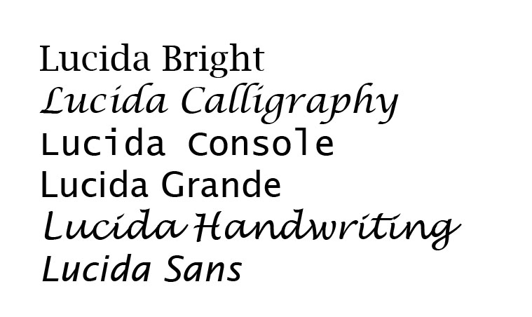 Fonts Like Lucida Calligraphy