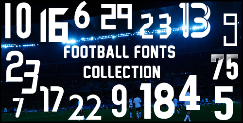 Football Numbers Font