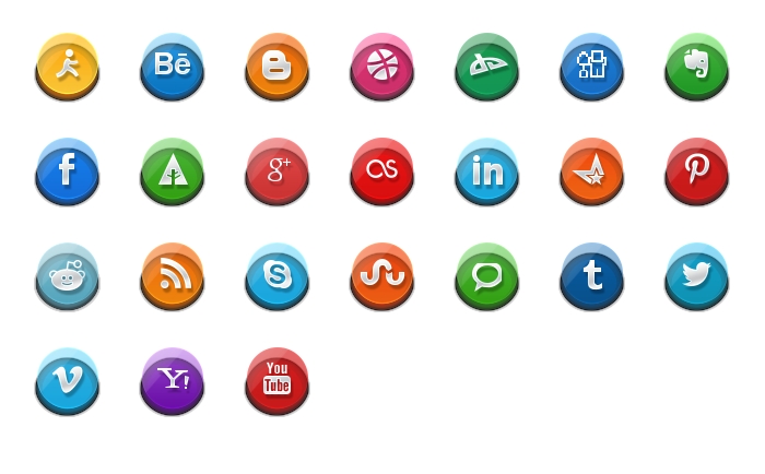 Free 3D Social Media Icons