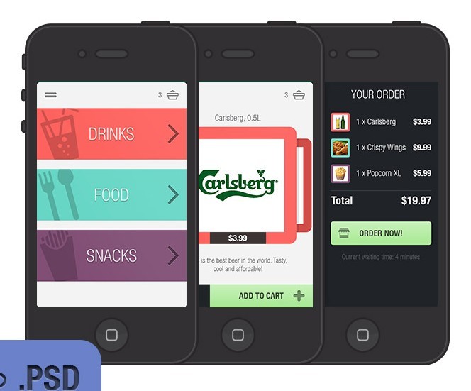Free App UI PSD Free App UI PSD