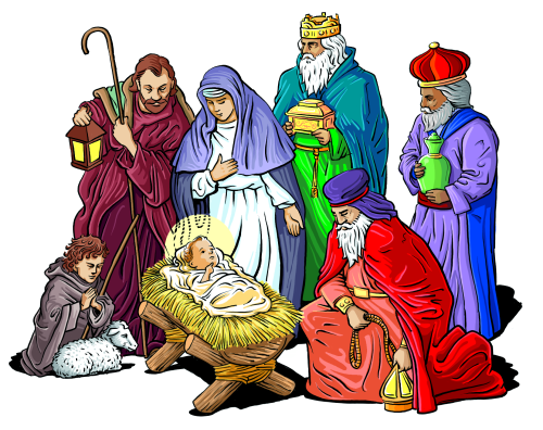 Free Christmas Nativity Scene Clip Art