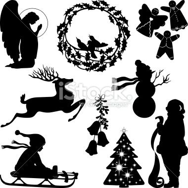 Free Christmas Vector Silhouette