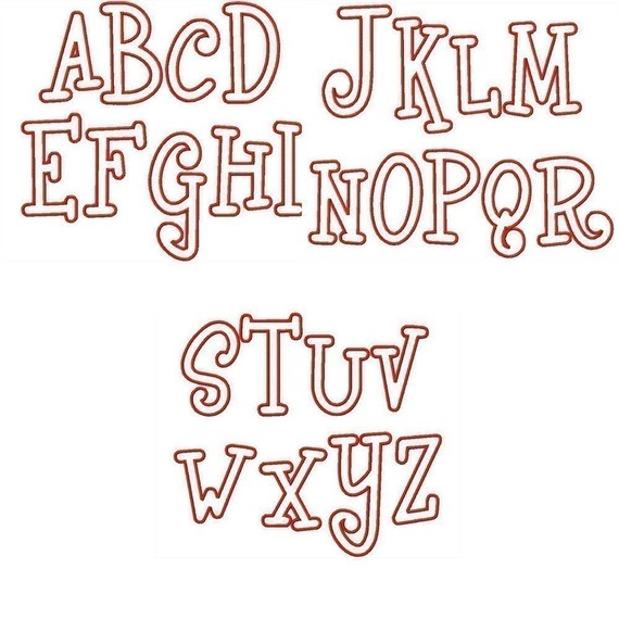 Free Machine Applique Alphabet Fonts