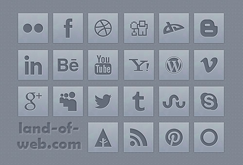 Free Social Media Icons Grey