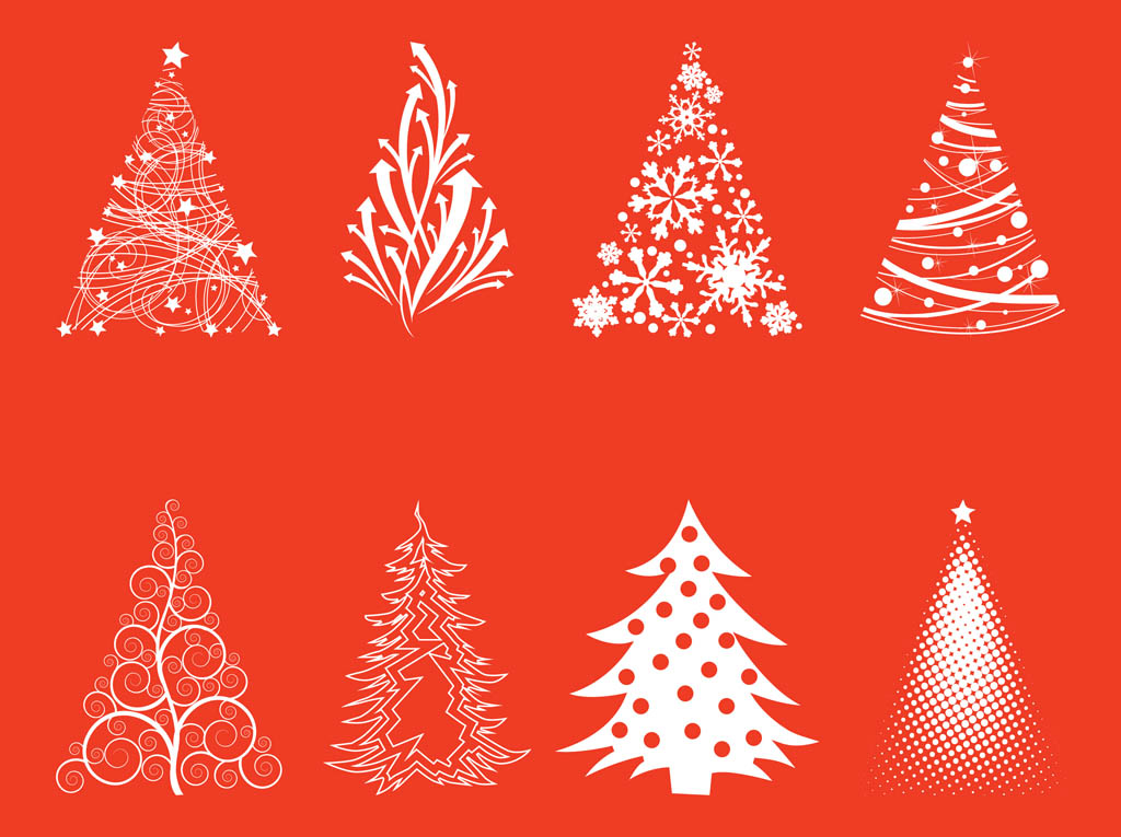 Free Vector Silhouettes Christmas Tree