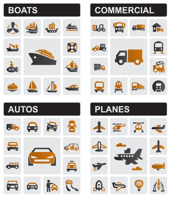 Free Vector Transportation Icons