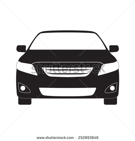 Front Car Silhouette Vector