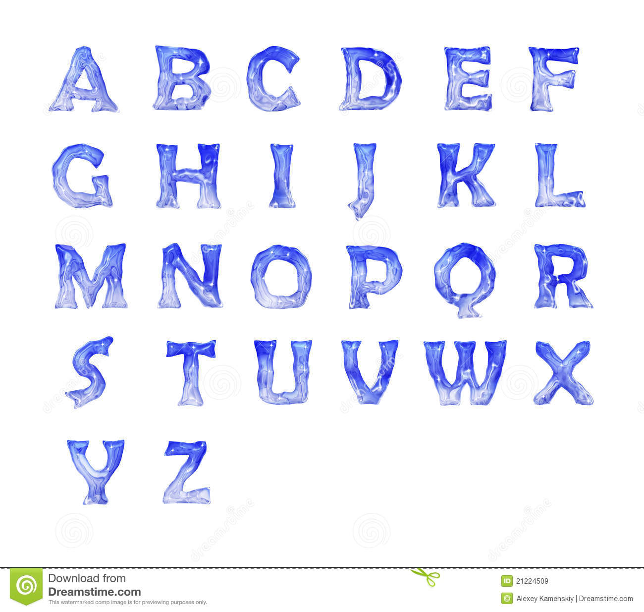 Frozen Alphabet Font