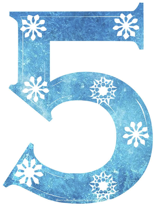 Frozen Snowflake Numbers Free