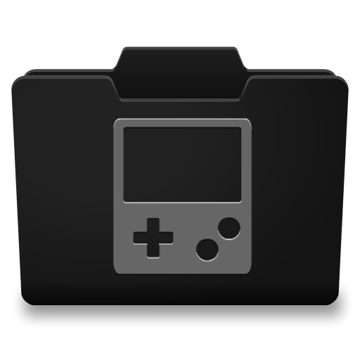 Games Folder Icon Black