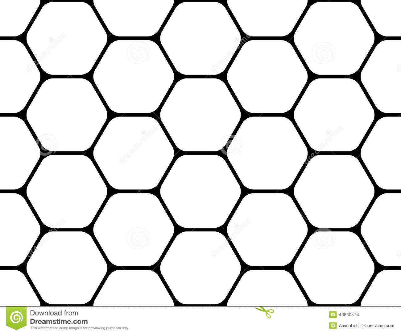 Geometric Pattern Hexagon Line Art