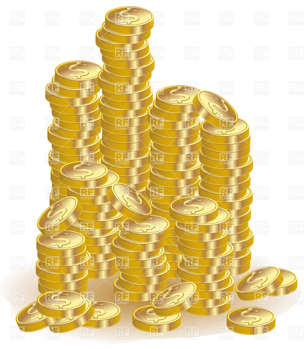 Gold Coin Pile Clip Art