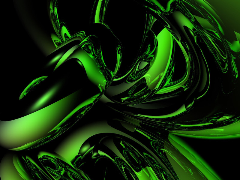 Green and Black Abstract