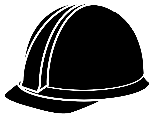 Hard Hat Clip Art Black and White