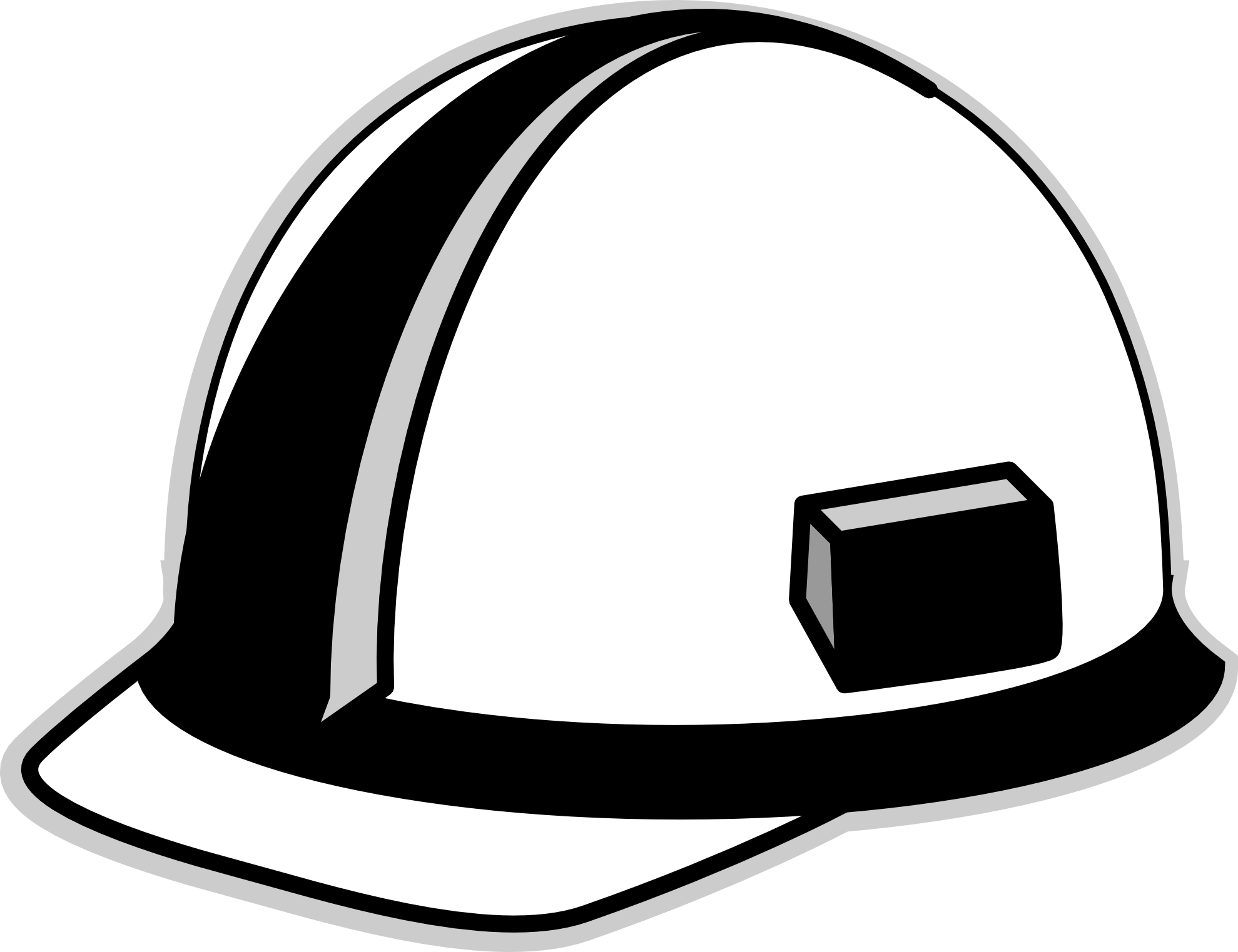 Hard Hat Clip Art Black and White