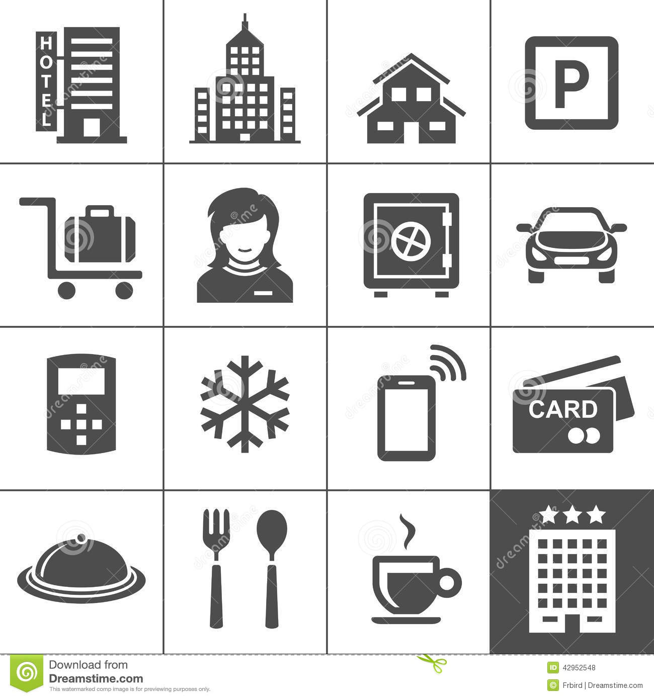 Hotelservice Icons Vector Free