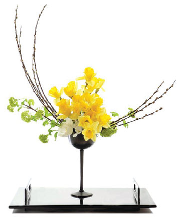 Ikebana Flower Arrangement Design