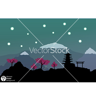 Japanese Landscape Vector