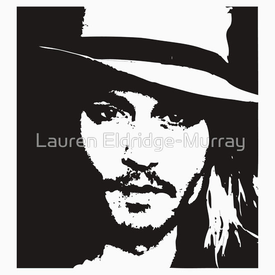 Johnny Depp Black and White Pop Art