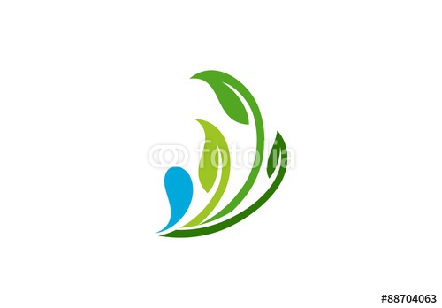 Leaf and Water Plant Icon