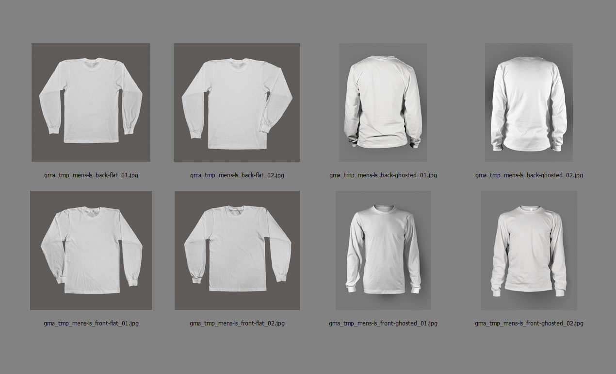 Long Sleeve Shirt Mockup Template