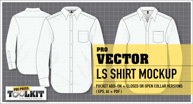 Long Sleeve Shirt Template Vector