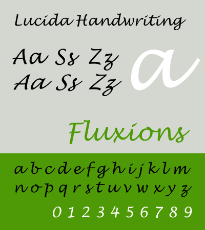 Lucida Handwriting Font