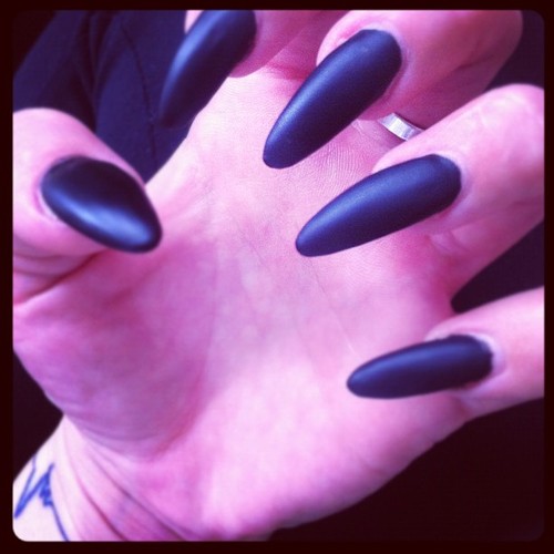 Matte Stiletto Nail Designs