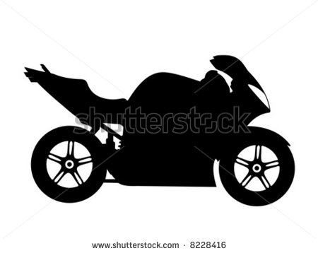 Motorcycle Silhouette Vector Art